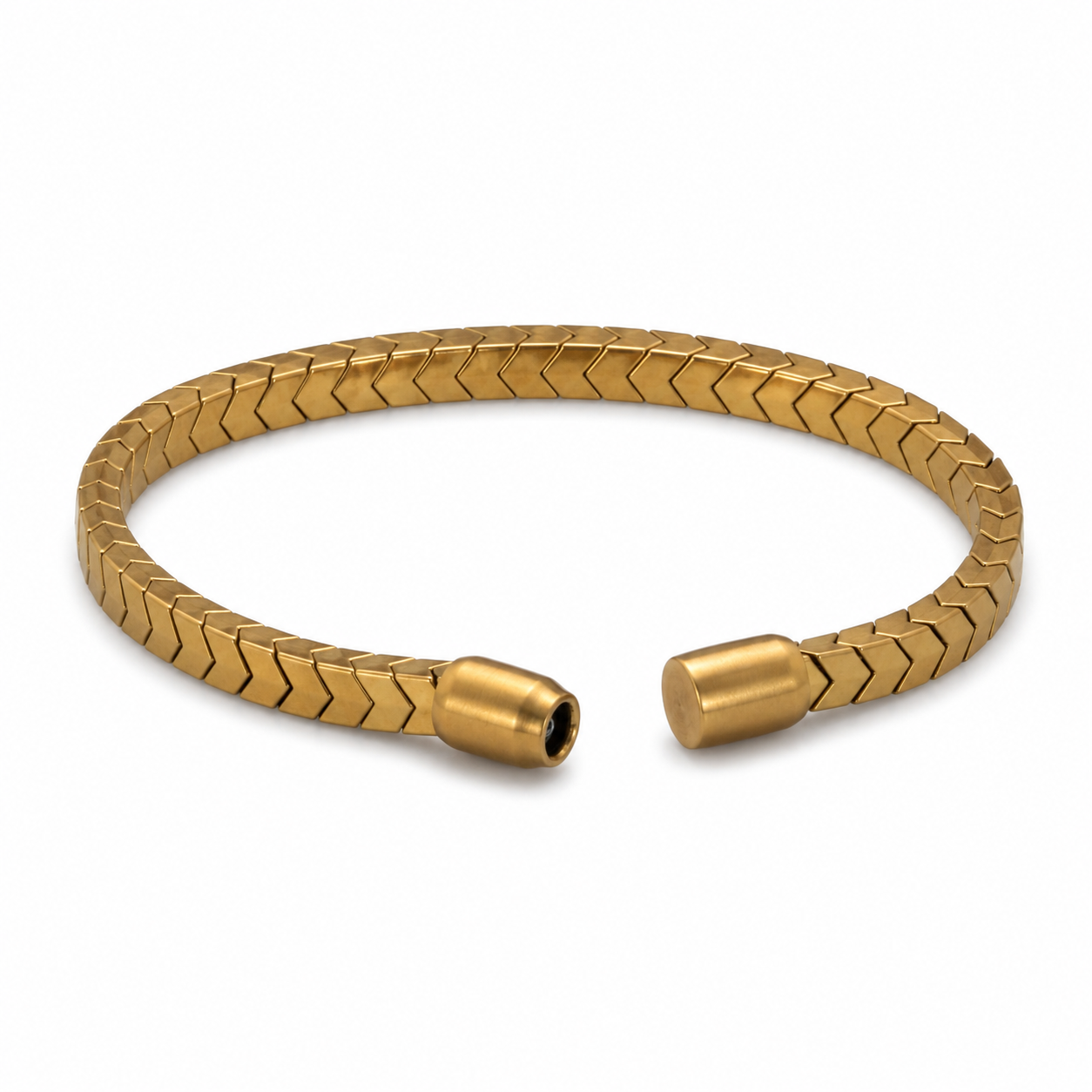 Herringbone Magsnap Bracelet (Gold-Tone)