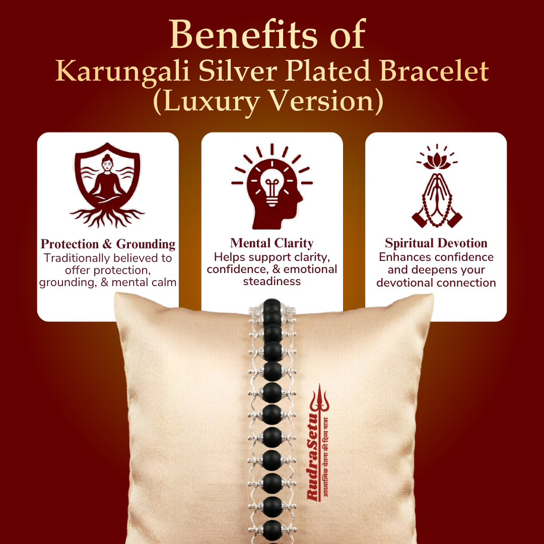 Classic Silver Plated Karungali Bracelet