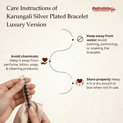 Classic Silver Plated Karungali Bracelet