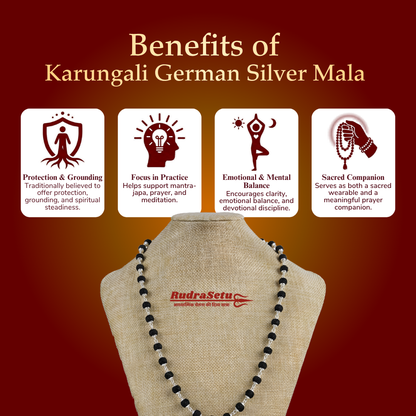 Silver Plated Karungali Mala