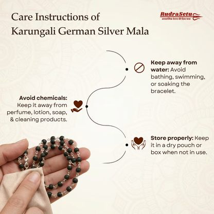 Silver Plated Karungali Mala