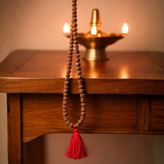5 Mukhi Rudraksha Japa Mala, part of the Sampoorna Sadhana Set