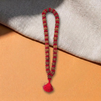 Nepali 5 Mukhi Rudraksha Kantha Mala (33 beads)