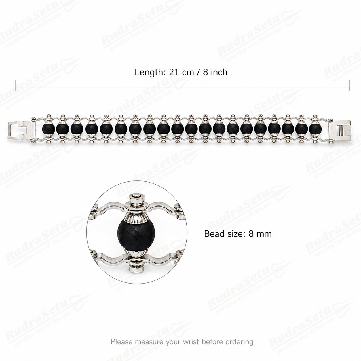 Classic Silver Plated Karungali Bracelet