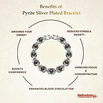 Premium Silver Plated Pyrite Bracelet