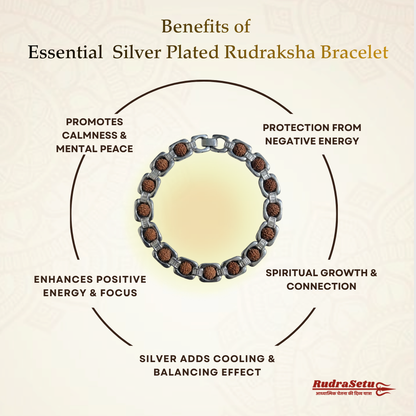 Premium Silver Plated Rudraksha Bracelet