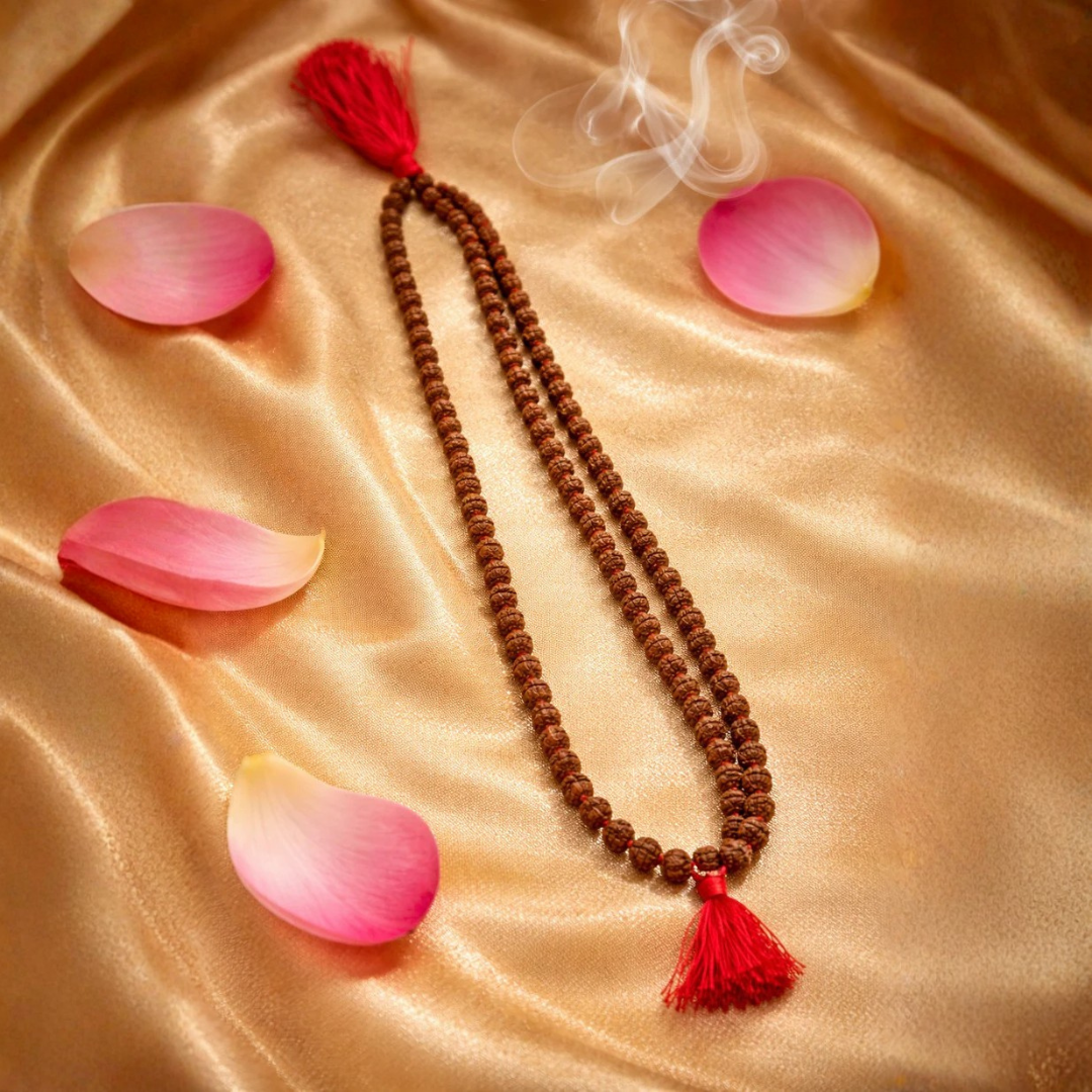 5 Mukhi Rudraksha Japa Mala | 108+1 Beads