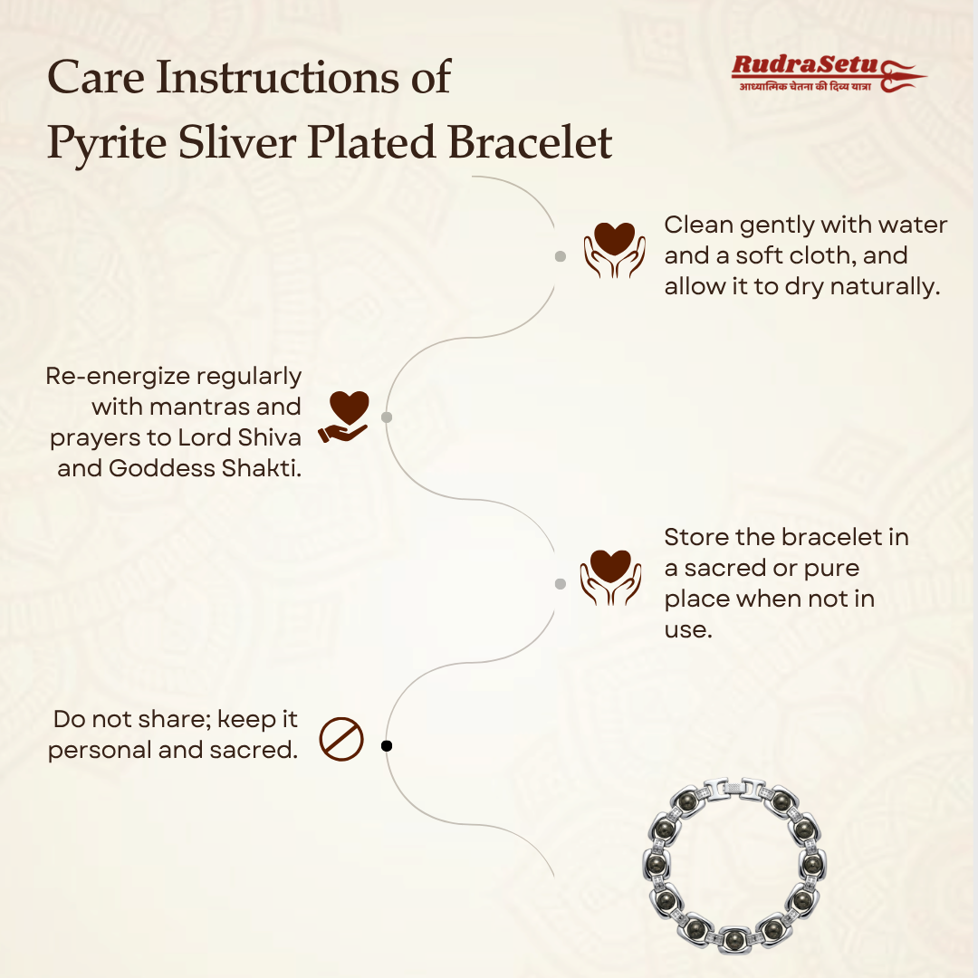 Premium Silver Plated Pyrite Bracelet