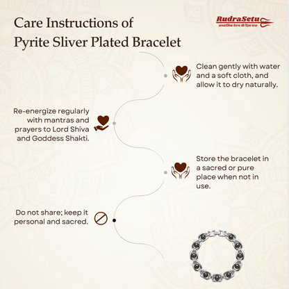Premium Silver Plated Pyrite Bracelet
