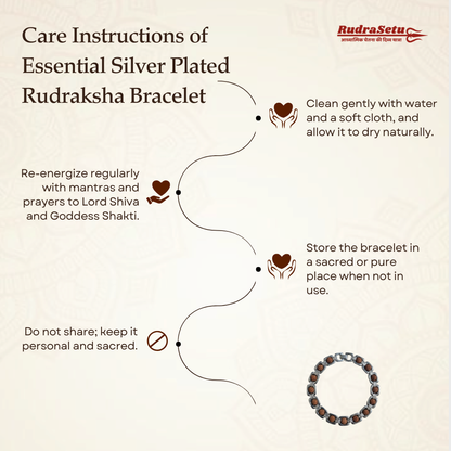 Premium Silver Plated Rudraksha Bracelet