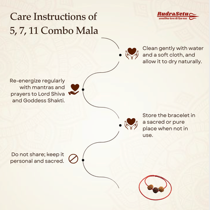 5-7-11 Mukhi Rudraksha Mala | Peace, Prosperity & Protection