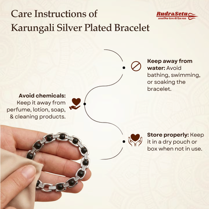 Premium Silver Plated Karungali Bracelet