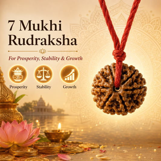 Nepali 7 Mukhi Rudraksha | Asli Saat Mukhi