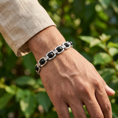 Premium Silver Plated Karungali Bracelet