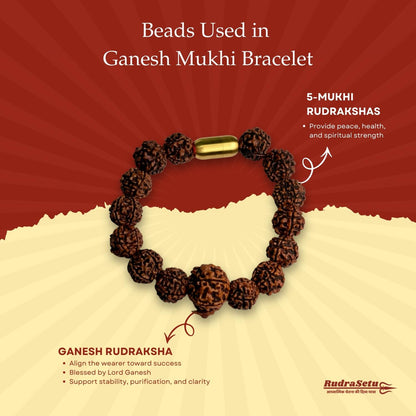 Nepali Ganesh Rudraksha Magsnap Bracelet