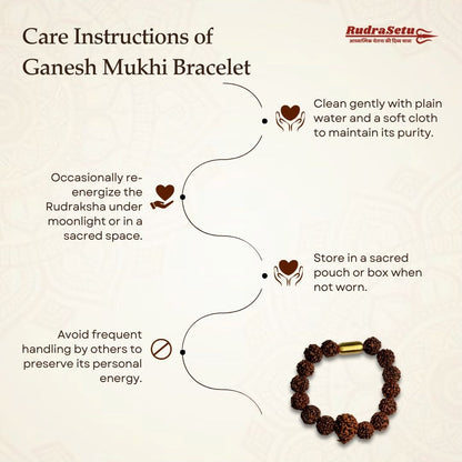 Nepali Ganesh Rudraksha Magsnap Bracelet