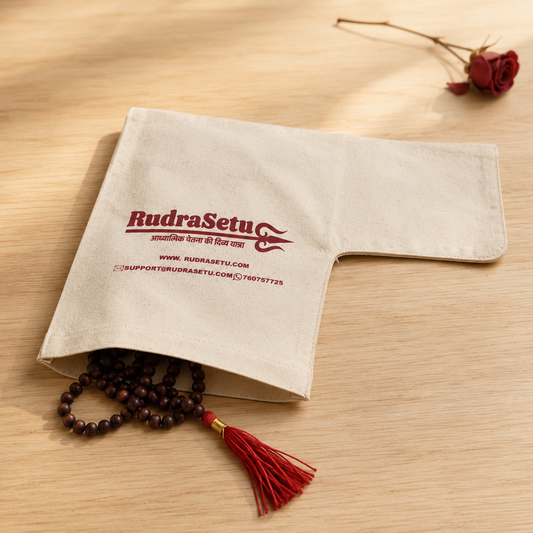Gomukhi Japa Mala Bag — Cotton Chanting Pouch