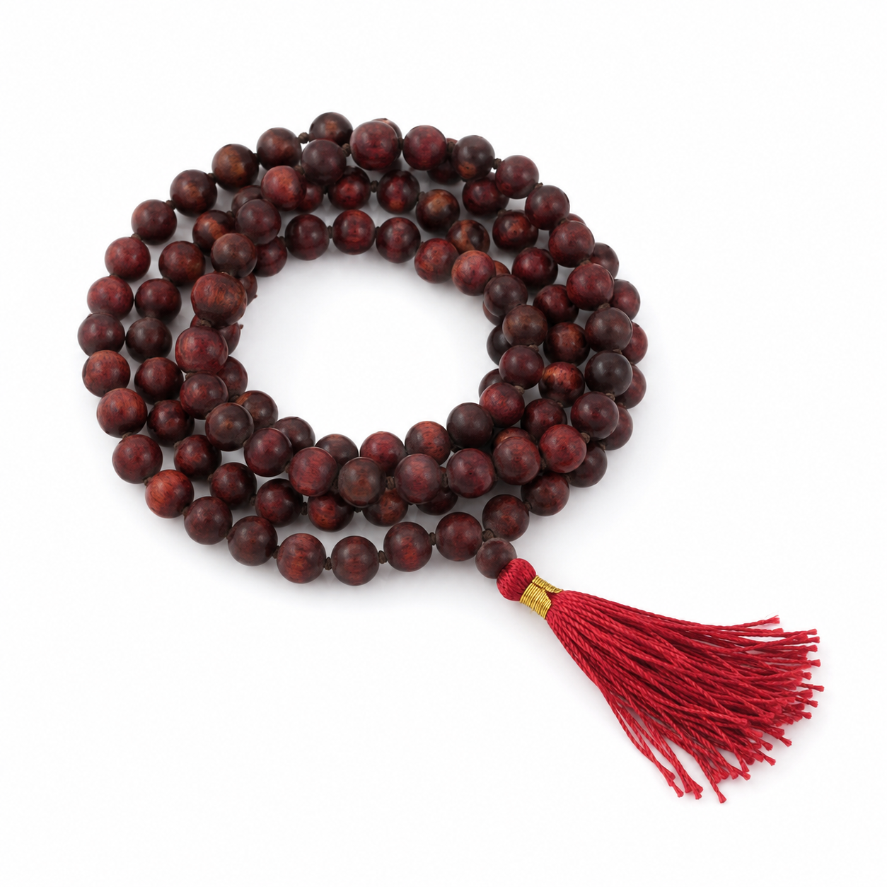 Red Sandalwood Mala - Rakt Chandan/Lal Chandan Mala (108 beads)