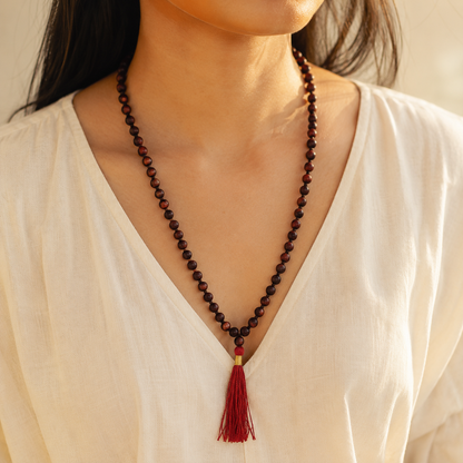 Red Sandalwood Mala - Rakt Chandan/Lal Chandan Mala (108 beads)