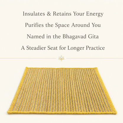 Kusha Aasan - Handwoven Kusha Grass Praying/Meditation Mat