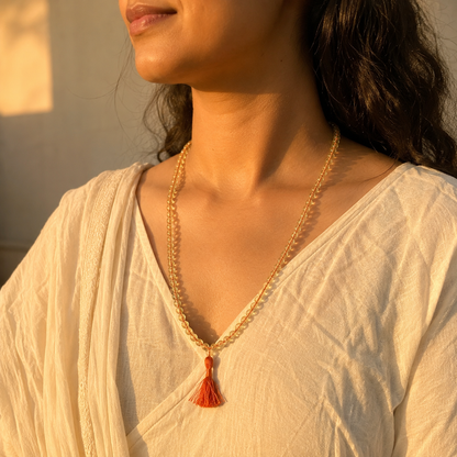 Natural Citrine Mala (108 Beads) - Meditation, Chanting & Healing