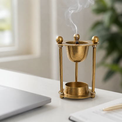 Premium Brass Dhoop-Batti Holder