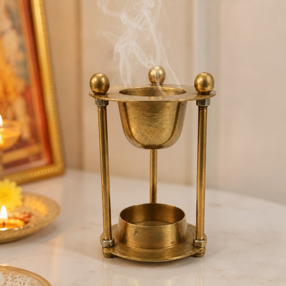 Premium Brass Dhoop-Batti Holder
