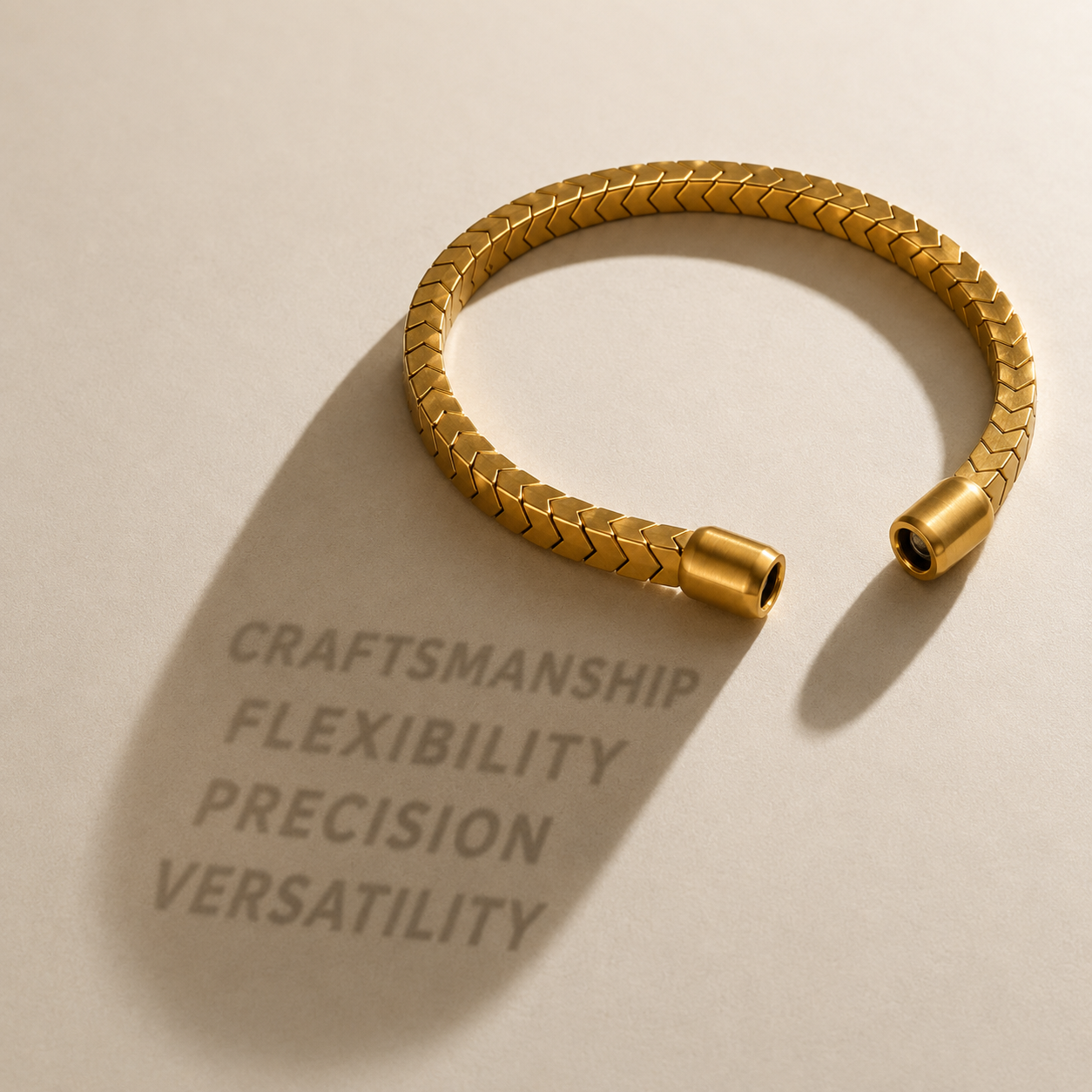 Herringbone Magsnap Bracelet (Gold-Tone)