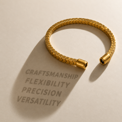 Herringbone Magsnap Bracelet (Gold-Tone)