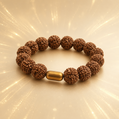 Premium 7-Mukhi Rudraksha Magsnap Bracelet - All 7-Mukhi Beads