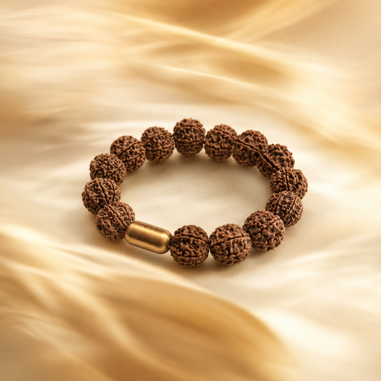 Premium 7-Mukhi Rudraksha Magsnap Bracelet - All 7-Mukhi Beads