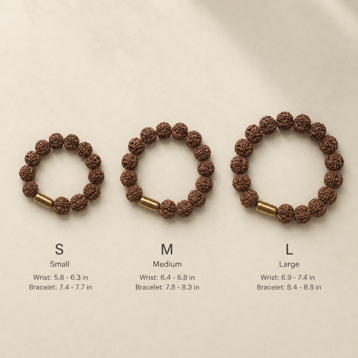 Premium 7-Mukhi Rudraksha Magsnap Bracelet - All 7-Mukhi Beads