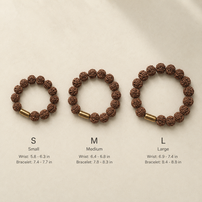 Premium 7-Mukhi Rudraksha Magsnap Bracelet - All 7-Mukhi Beads