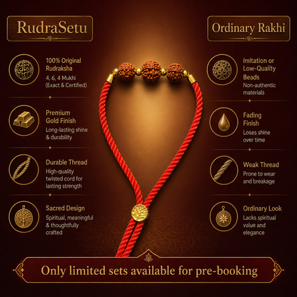 Saraswati Gyan Rakhi (4-6-4 Mukhi Rudrakshas)