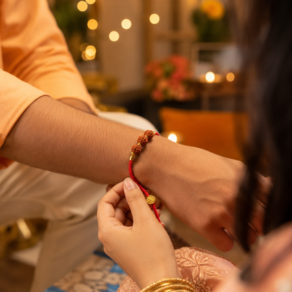 Saraswati Gyan Rakhi (4-6-4 Mukhi Rudrakshas)