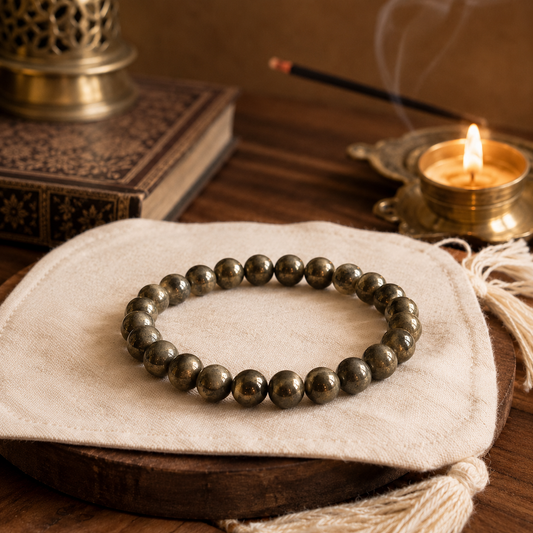 Pyrite Elastic Bracelet - Attract Wealth & Prosperity