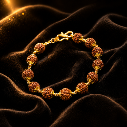 Rudraksha Hook-Style Bracelet