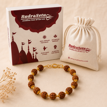 Rudraksha Hook-Style Bracelet