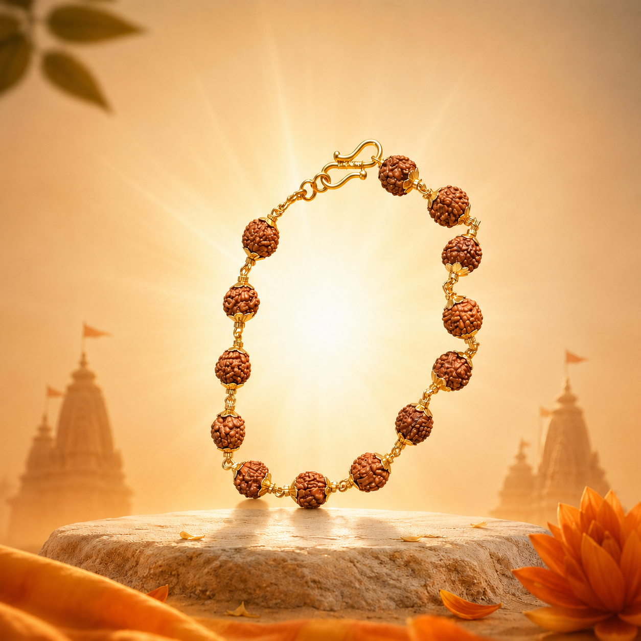 Rudraksha Hook-Style Bracelet