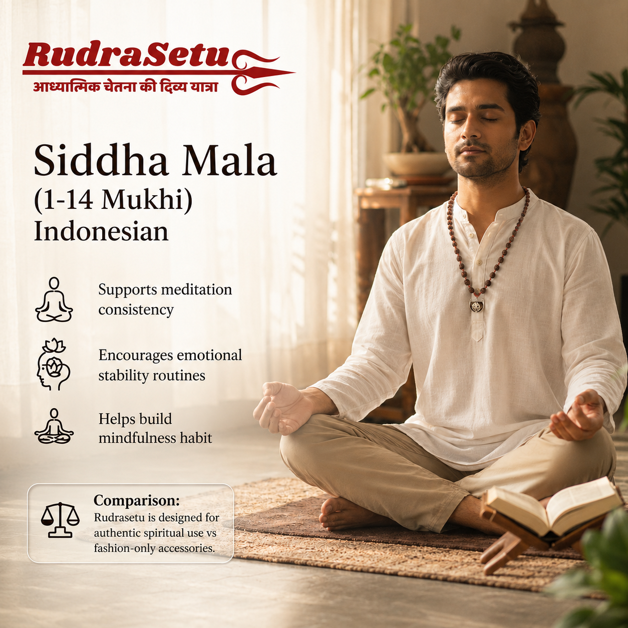 Siddha Mala – 1 to 14 Mukhi Indonesian Rudraksha