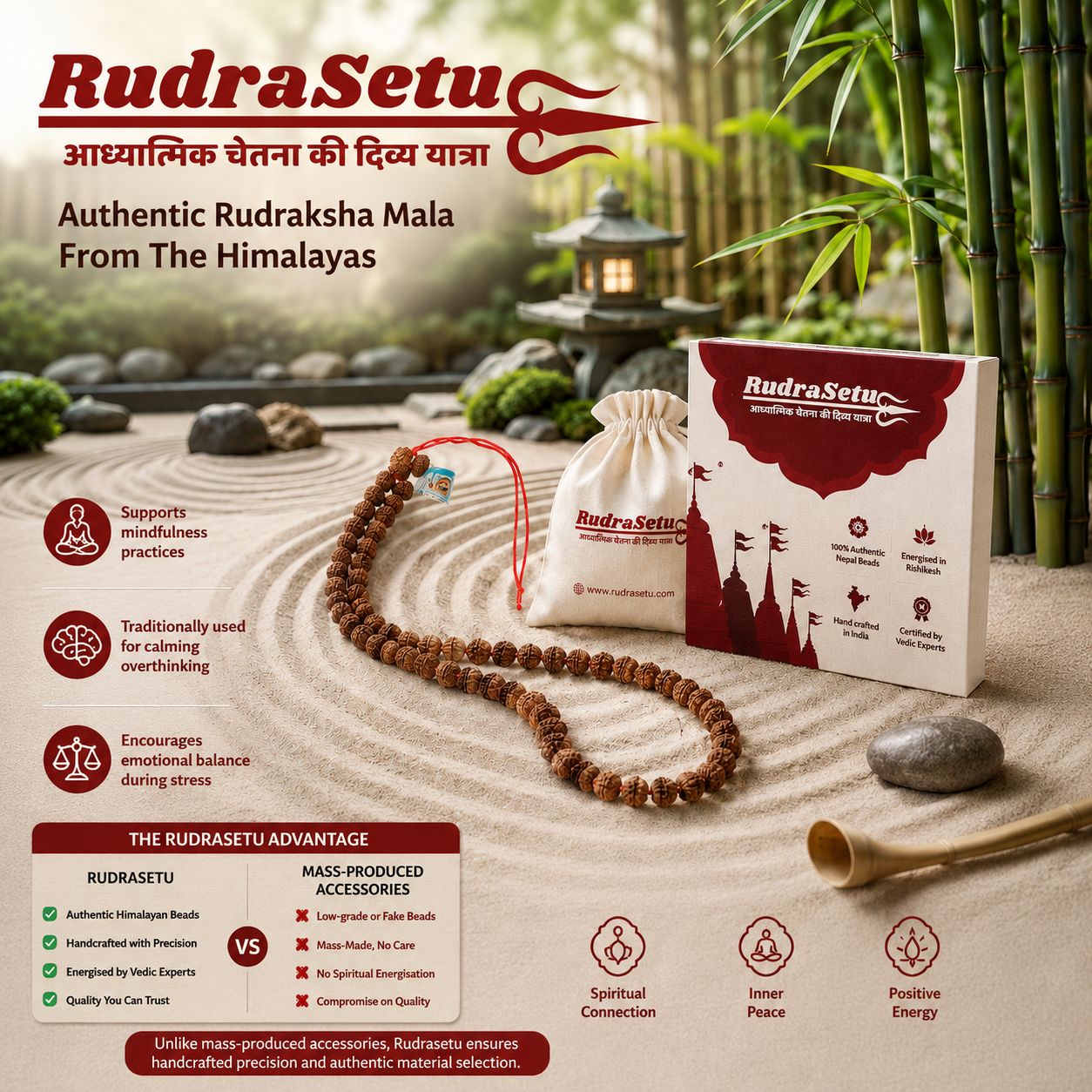 10-Mukhi Indonesian Rudraksha Mala