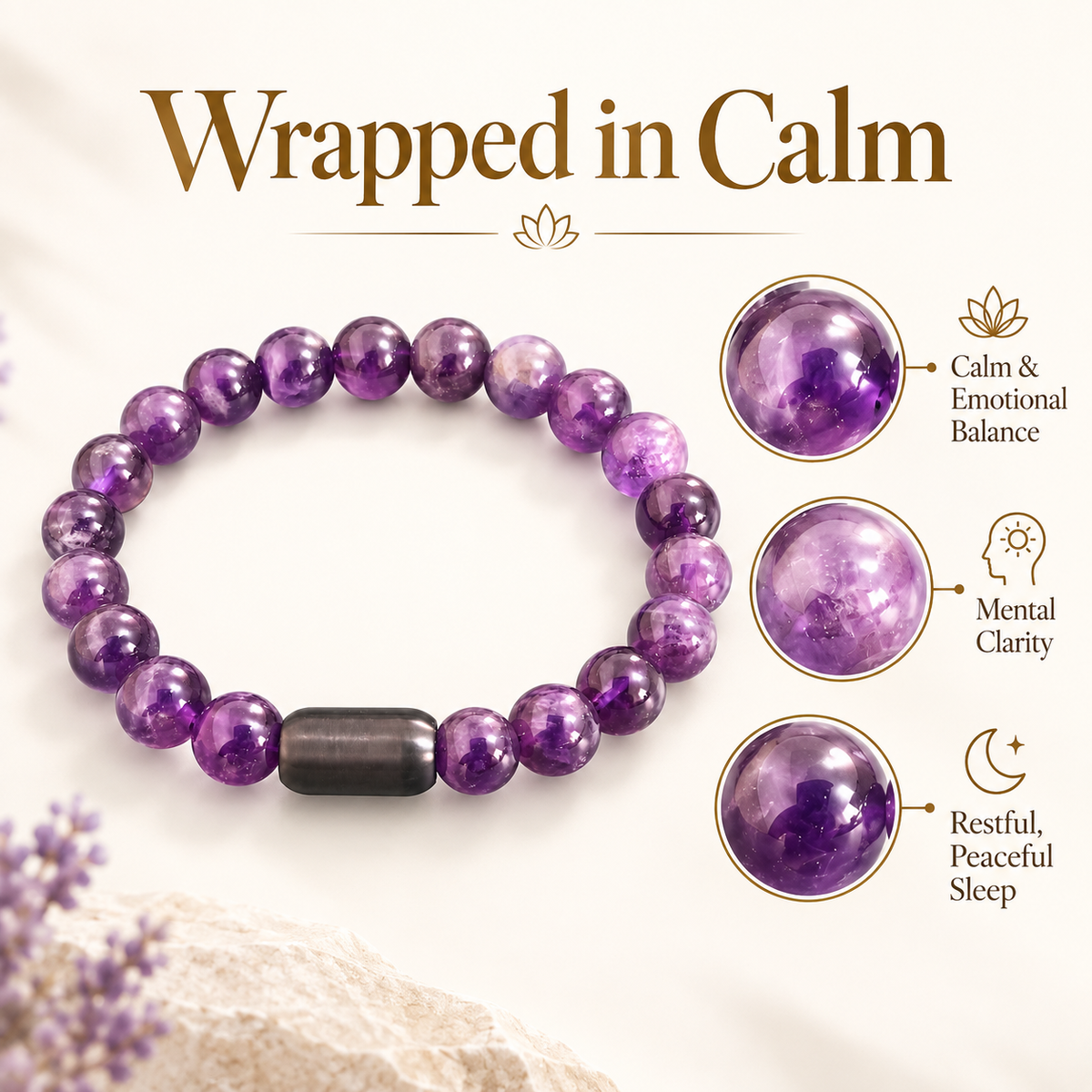 Amethyst Magsnap Bracelet