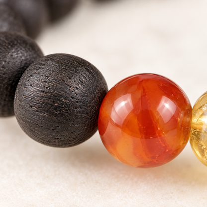 7 Chakra + Karungali Elastic Bracelet