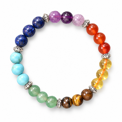 7-Chakra Stone  Elastic Bracelet