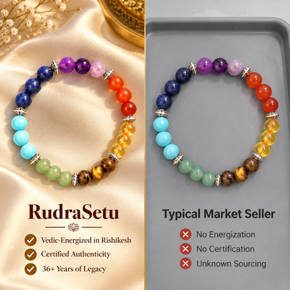 7-Chakra Stone  Elastic Bracelet
