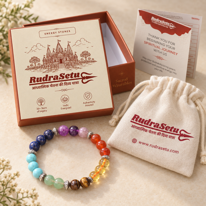 7-Chakra Stone  Elastic Bracelet