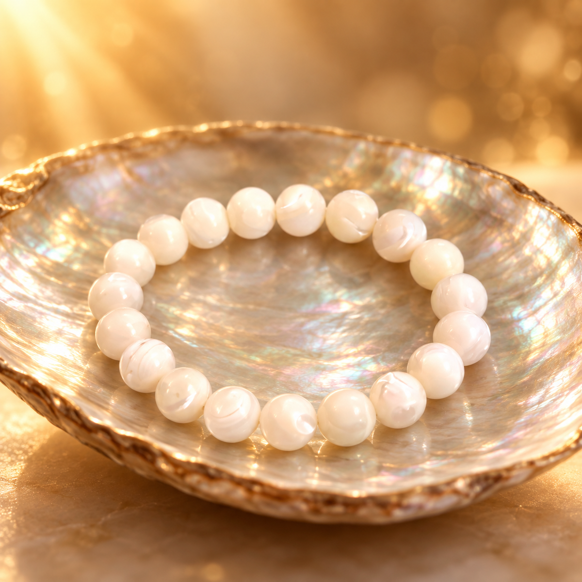 Mother of pearl - Elastic Bracelet