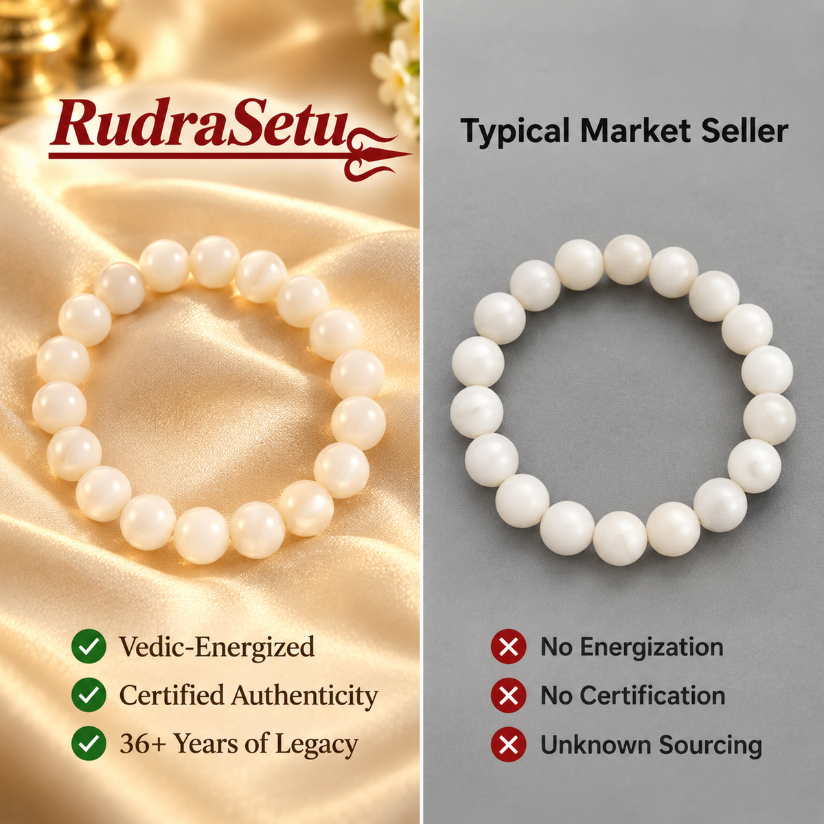 Mother of pearl - Elastic Bracelet