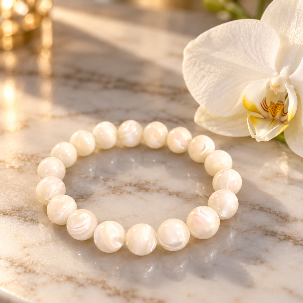 Mother of pearl - Elastic Bracelet