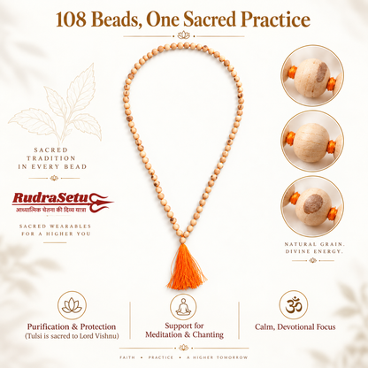 Tulsi Japa Mala- Rounded Beads